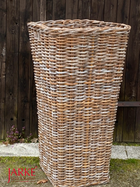 Rattan Korb XL, Höhe 120 cm, rund + eckig