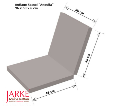 Sessel Auflage 96 x 50 x 6 cm