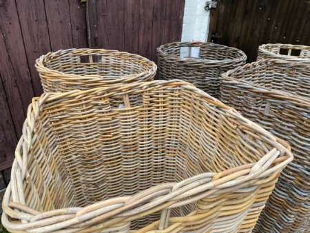 Rattan Korb XL, Höhe 120 cm, rund + eckig