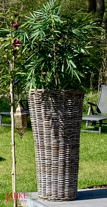 XL Rattan Pflanzenkübel/ Sichtschutz