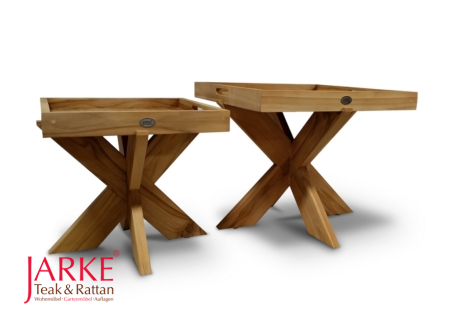 Teak Tabletttisch „Kayla“ in 3 Größen