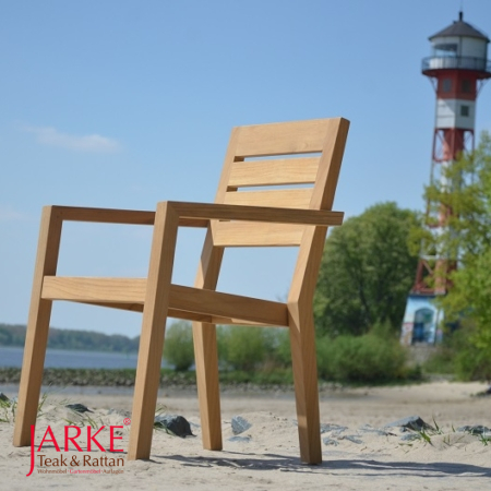 Teak Stapelstuhl Zoe